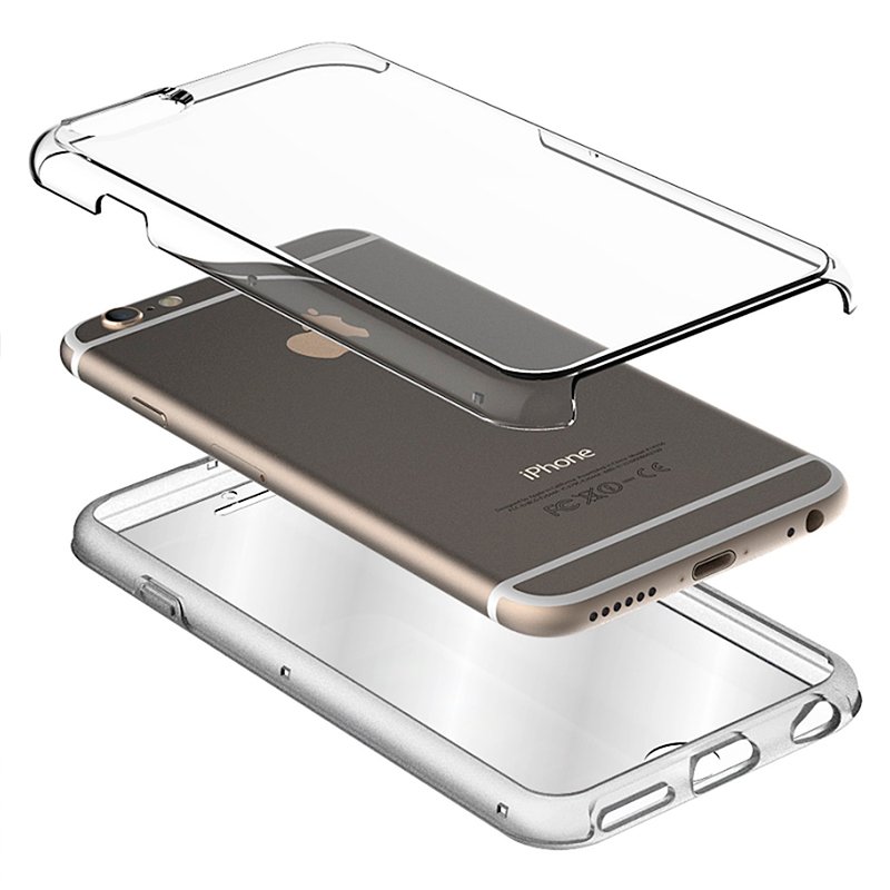 Funda Silicona 3D iPhone X / iPhone XS (Transparente Frontal + Trasera)